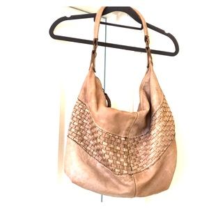 Woven Genuine Leather Shoulder Bag